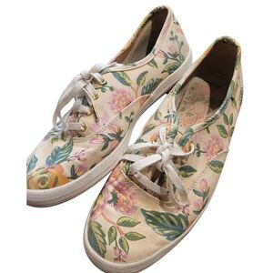 Keds X Rifle Paper Co Sneakers Women's 6.5 Pink Jardin De Paris Floral Garden